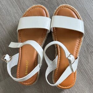 BAMBOO White Strap Sandals